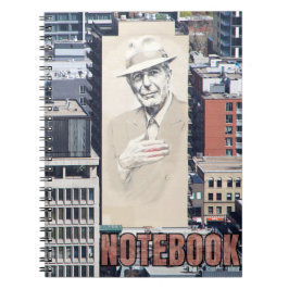 Leonard Cohen Mural i Montreal Canada Anteckningsbok