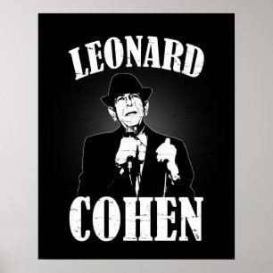 Leonard Cohen på scenen förstörde Vintagen Poster