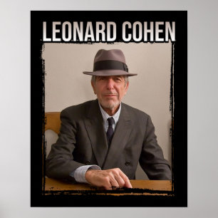 Leonard Cohen Porträtt (2) Poster