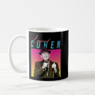 Leonard Cohen Retro 80-talet Stil Kaffemugg