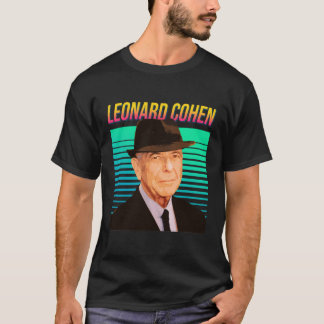 Leonard Cohen Retro Porträtt T Shirt