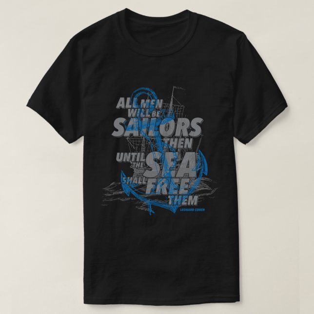 Leonard Cohen Suzanne Lyrics hela Manar kommer att T Shirt (Design framsida)