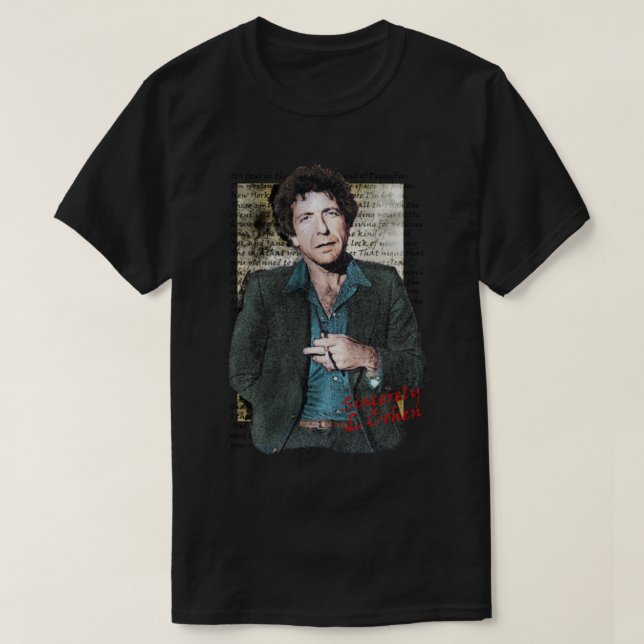 Leonard Cohen T Shirt (Design framsida)