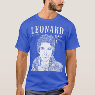 Leonard cohen White retro T Shirt