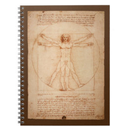 Leonard Da Vinci anatomi av den manVitruvian manen Anteckningsbok