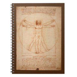 Leonard Da Vinci anatomi av den manVitruvian manen Anteckningsbok