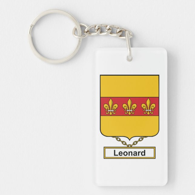 Leonard familjvapensköld nyckelring (Framsidan)