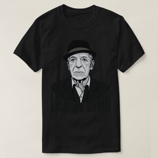 Leonard Norman Cohen Fläkt Art T Shirt (Design framsida)