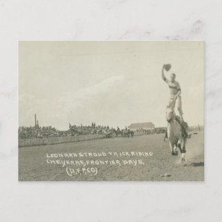 Leonard Stroud rider. Vykort