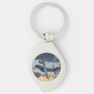 Leonardo C-27J Spartan Swirl Silverfärgad Nyckelring