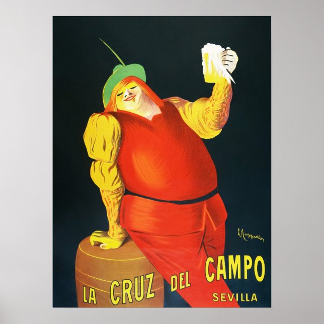 Leonardo Cappiello La Cruz del Campo Beer AD Poster (Framsidan)