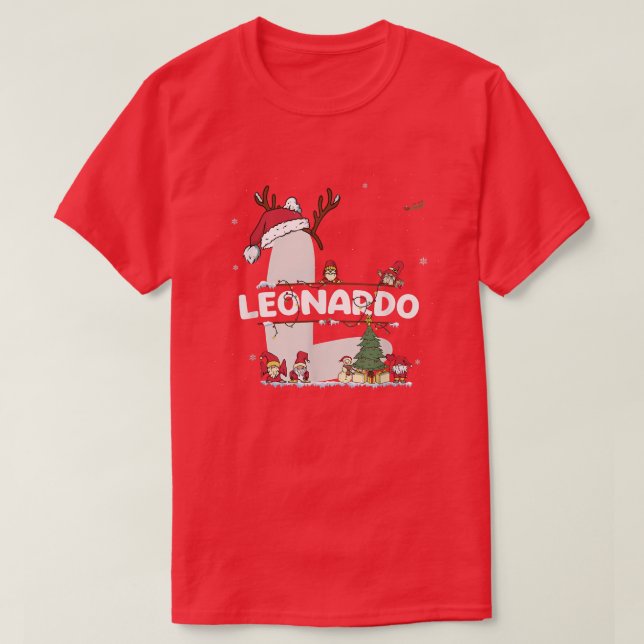 Leonardo Christmas Shirt w Leonardo Name for funny T (Design framsida)