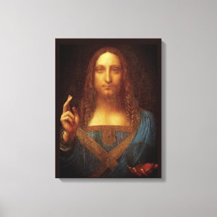 Leonardo da Vinci 1500 Salvator Mundi Fine Art Ca Canvastryck