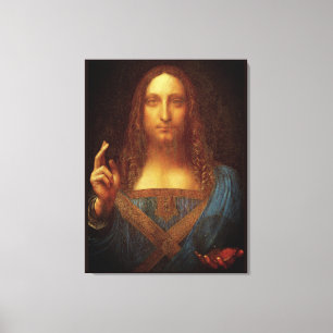 Leonardo da Vinci 1500 Salvator Mundi Fine Art Canvastryck