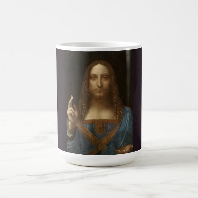 Leonardo da Vinci 1500 Salvator Mundi Kaffemugg (Center)