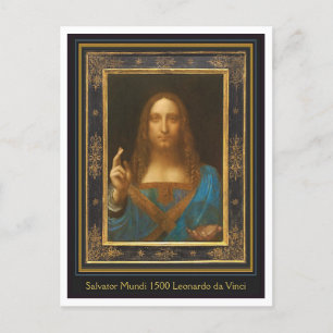 Leonardo da Vinci 1500 Salvator Mundi Postcard Vykort