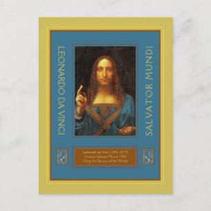 Leonardo da Vinci 1500 Salvator Mundi Postcard Vykort