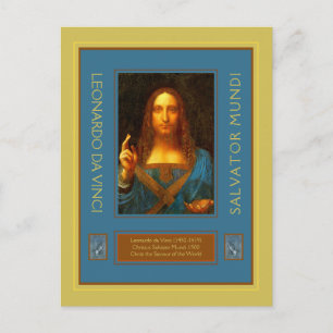 Leonardo da Vinci 1500 Salvator Mundi vykort