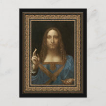 Leonardo da Vinci 1500 Salvator Mundi vykort
