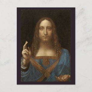 Leonardo da Vinci 1500 Salvator Mundi vykort