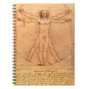 Leonardo Da Vinci anatomistudie av människokroppe Anteckningsbok