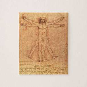 Leonardo Da Vinci anatomistudie av människokroppe Pussel