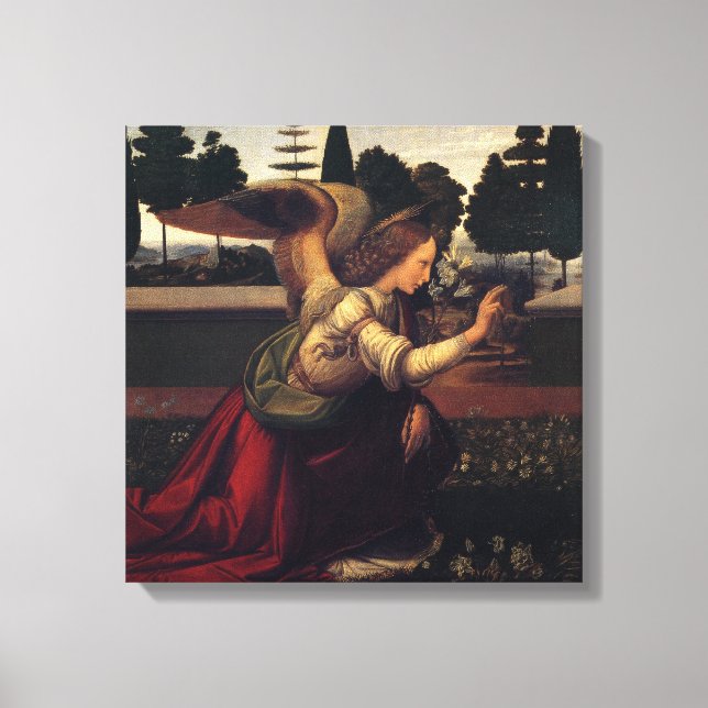 Leonardo Da Vinci Angel Wrapped Canvas Skriv ut (Framsida)