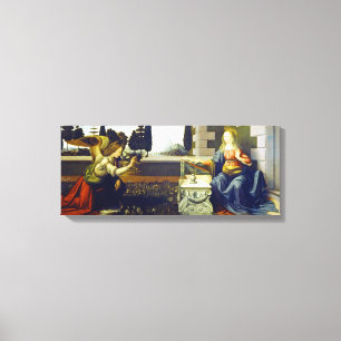 Leonardo Da Vinci Annunciation Canvastryck