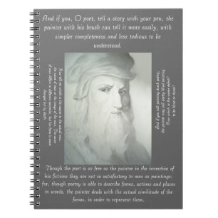 Leonardo da Vinci Anteckningsbok Med Spiral