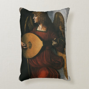 Leonardo da Vinci är An Angel in Red med en lute Prydnadskudde