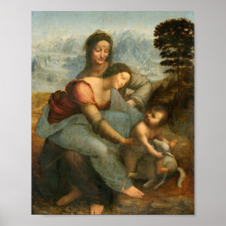 Leonardo da Vinci är "Virgin and Child" Poster