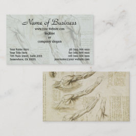 Leonardo da Vinci Arm och Shoulder Muscles Anatomy Visitkort