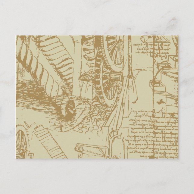 Leonardo Da Vinci Artwork Vykort (Framsida)