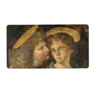 Leonardo da Vinci-baptism i Kristus Änglar Fraktsedel