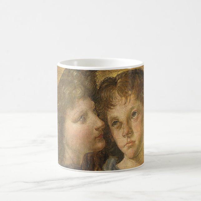 Leonardo da Vinci-baptism i Kristus Änglar Kaffemugg (Center)