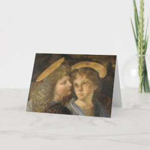 Leonardo da Vinci-baptism i Kristus Änglar Kort