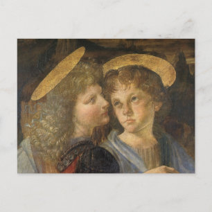 Leonardo da Vinci-baptism i Kristus Änglar Vykort