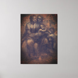 Leonardo da Vinci Burlington-Karton Anna Selbdritt Canvastryck