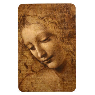 Leonardo Da Vinci chef för en kvinna Magnet