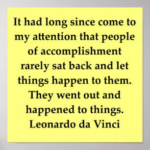 leonardo da vinci-citat poster