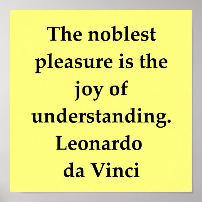 leonardo da vinci-citat poster (Framsidan)