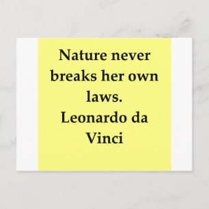leonardo da vinci-citat vykort