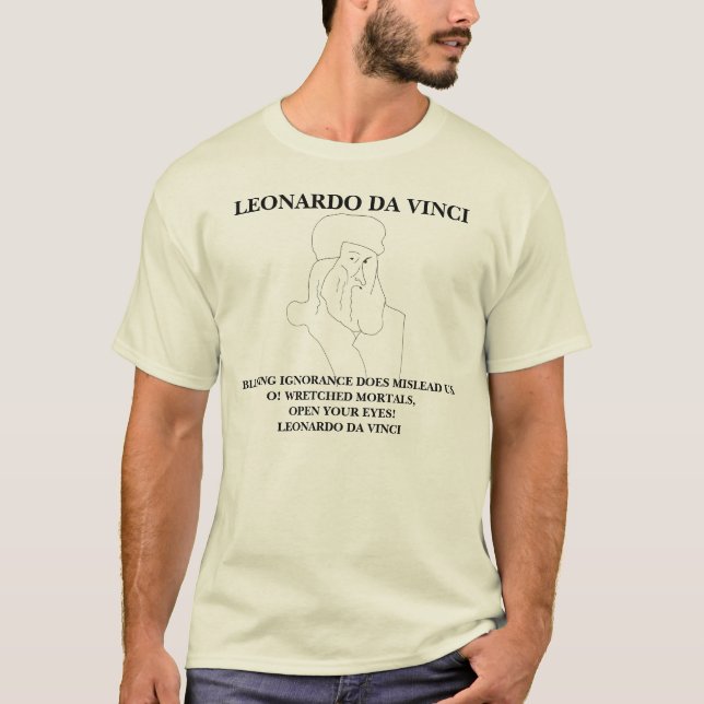 LEONARDO DA VINCI - CITATIONSTECKEN - SKJORTA T SHIRT (Framsida)