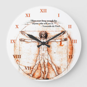 Leonardo da Vinci Clock Stor Klocka