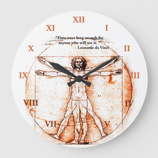 Leonardo da Vinci Clock Stor Klocka (Framsida)