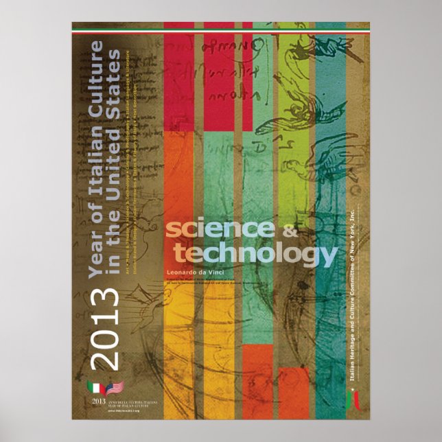 Leonardo da Vinci Codex Flight of Birds Poster (Framsidan)