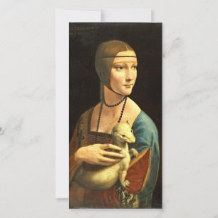 Leonardo Da Vinci - Dam med en Ermine Julkort