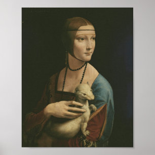 Leonardo da Vinci Dam med en Ermine Poster
