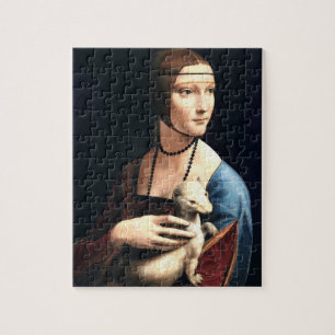 Leonardo da Vinci-Dam med en Ermine Pussel