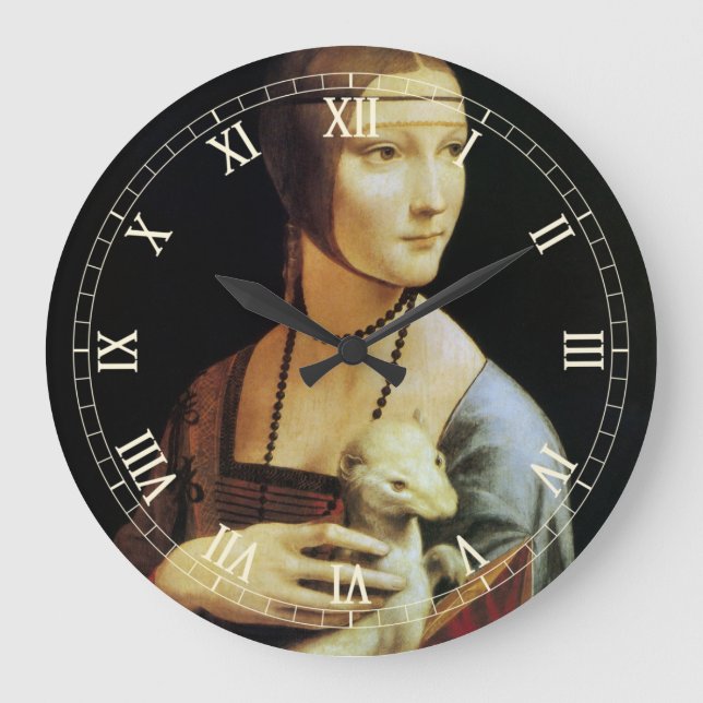 Leonardo da Vinci-Dam med en Ermine Stor Klocka (Framsida)